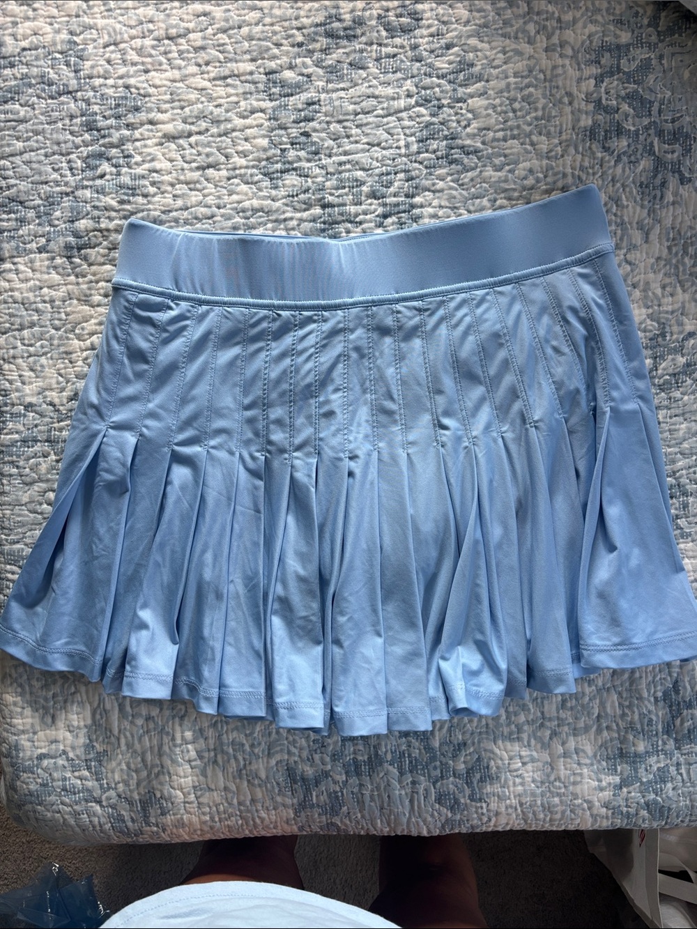 Vineyard Vines Sky Blue Pleated Skater Skirt